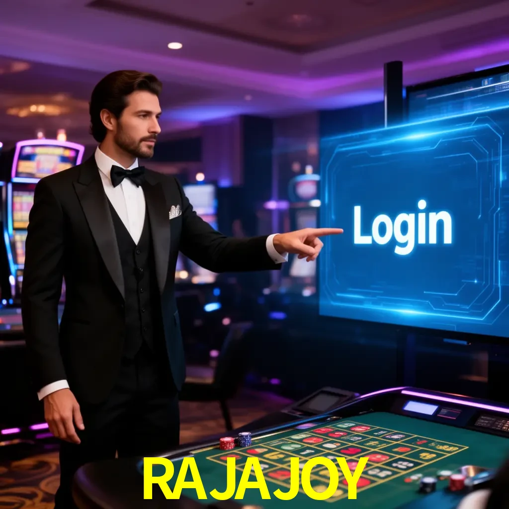 RAJAJOY Login - OTP, cuenta y soporte Pantalla RAJAJOY Login con OTP, contraseña, cuenta segura y soporte móvil