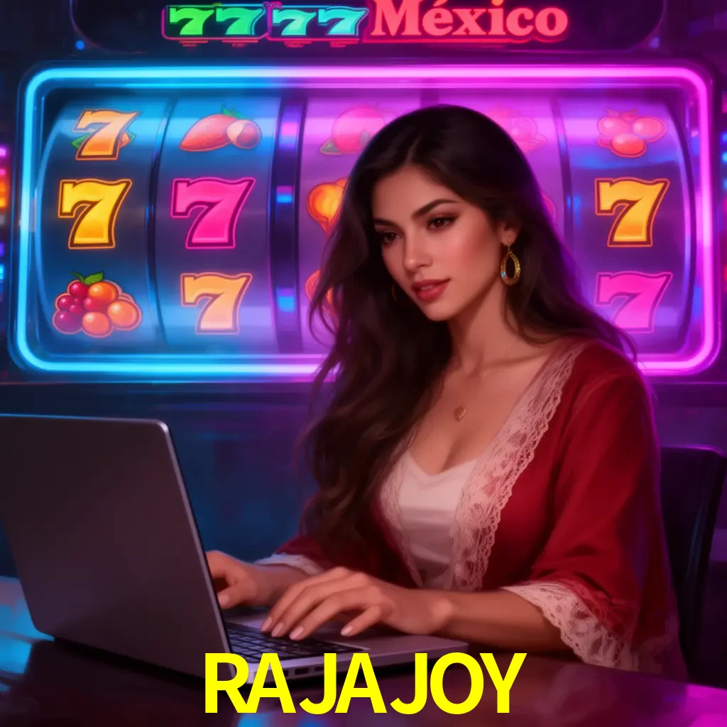 RAJAJOY Slots - tragamonedas, RTP y control Tragamonedas RAJAJOY con símbolos, saldo móvil y reglas de apuesta visibles